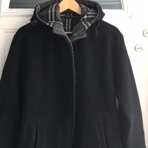 Gallery Wool Hooded 2 Pocket Zip Front Jacket SZ L